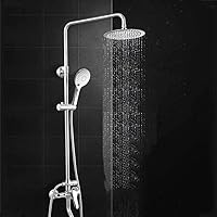 Shower System Mixer Shower, 3-Function Showers, Water Saving Shower System with Rainfall Shower and Handheld Shower, Shower Set Bath Shower Mixer Chrome,Booster Shower