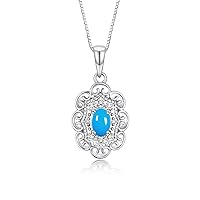 Rylos Flower Necklace with Gemstones, Diamonds & 18