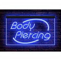 100018 Body Piercing Tattoo Shop Center Home Decor Display LED Light Neon Sign (16