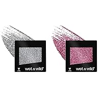 wet n wild Color Icon Glitter Eyeshadow Shimmer Spiked and Groupie 2-Pack