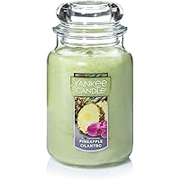 Yankee Candle Pineapple Cilantro Scented, Classic 22oz Large Jar Single Wick Candle, Over 110 Hours of Burn Time