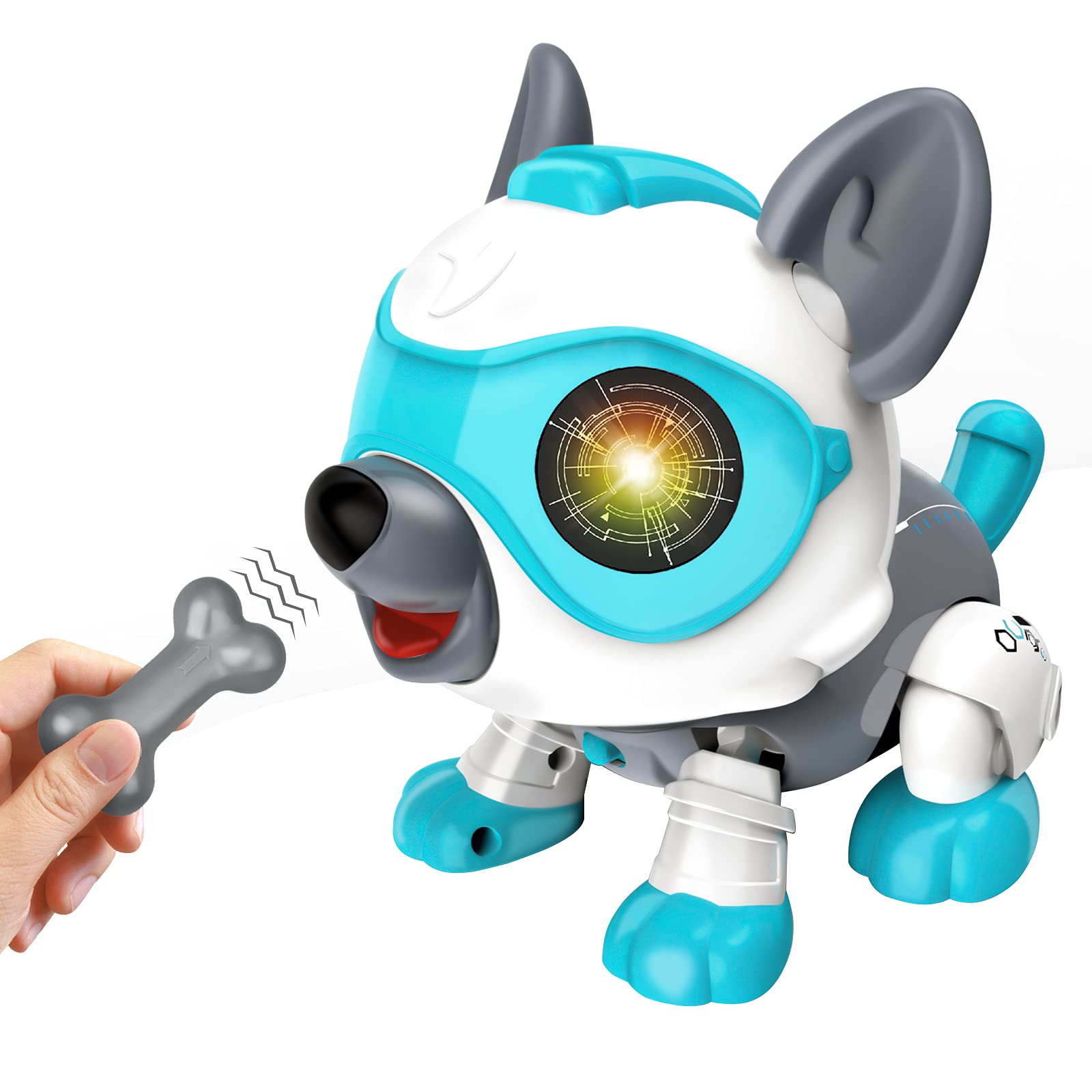 Robot Dog Toys for Kids, DIY STEM Toys for 3 4 5 6 7 8 Year Old Girls Boys, Interactive Electronic Puppy Pet with Touch Control, Educational Toys for Kids 5-7, Christmas Birthday Gifts for Kids
