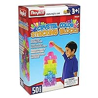 Roylco Crystal Color Stacking Blocks, Set of 50