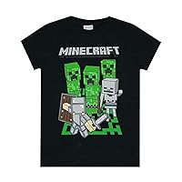 Minecraft Adventure Logo Boys Black Short Sleeve Gamer T-Shirt