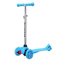 Kick Scooter for Kids, Wheel with Brake, Adjustable Height Handlebar, Foldable, Lightweight, Aged 3-10, Wide Standing Board, and Up to 110lbs