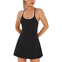 Womens Tennis Dress, Workout Dress with Built-in Bra & Shorts Pockets Summer Dress for Golf Athletic Dresses for Women