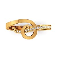 Genuine Certified Diamond (0.08 Carat, G-H, SI1-I2) Engagement 14k Yellow Rose White Gold Ring Fine Handmade Wedding Jewelry Gift For Her
