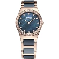 BERING Time | Women's Slim Watch 32426-767 | 26MM Case | Ceramic Collection | Stainless Steel Strap with Ceramic Links | Scratch-Resistant Sapphire Crystal | Minimalistic - Designed in Denmark