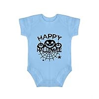 Halloween Happy Halloween Baby Body Suit Pumpkins and Berries Baby Romper Baby Gift Baby Clothing Blue-Style-2 3months