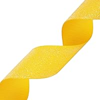 Morex Ribbon Dazzle Glitter Grosgrain Ribbon, 7/8-Inch by 20-Yard, Daffodil (99005/20-645)