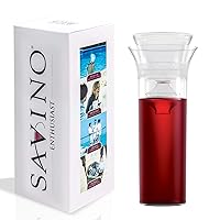 Enthusiast | Plastic Wine Saving Carafe | Clear | 750ml | Keep Non-Sparkling Wines Fresh Up To 7 Days | Luxury Plastic Wine Preserver | Dishwasher Safe & Shatterproof | Unique Gift | USA
