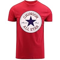 ShirtBANC Chingon All Star Mens Circle Logo Attitude Shirt Bold Star Design Tee