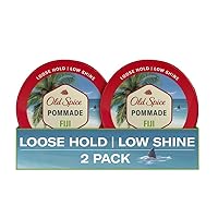 Old Spice Hair Styling Fiji Pomade for Men Flexible Hold Low Shine, 2.22 oz Each, Twin Pack 4.44 oz
