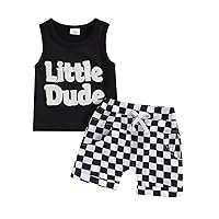 AEEMCEM Toddler Baby Boy Girl Summer Clothes Checkerboard Plaid Short Sleeve T-Shirt Shorts Set 2Pcs Checkered Outfit