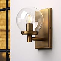 Globe Wall Sconce+Bell Glass Bathroom Vanity Lighting