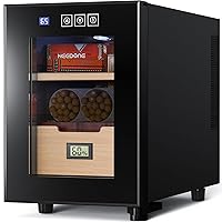 NEEDONE Humidor 16L with Cooling and Heating Temperature Control System, Electric Cooler for 100 Counts with Digital Hygrometer, Made with Spanish Cedar Wood, Gift for Men, 2 Layers