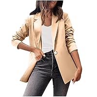 Women Notch Lapel Suit Blazers Fashion Lightweight Business Blazer Jacket Elegant Open Front Work Cardigan Outwear