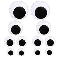 DECORA 3 Inch Large Sized Plastic Wiggle Googly Eyes with Self