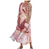Maxi Dresses for Women 2023 Casual,Summer Fall Long Sleeve Smocked Flowy Formal Floral Trendy Plus Size Long Dress