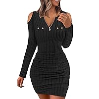 XJYIOEWT Y2K Dress,Plus Size Dresses for Curvy Women Wedding Guest Sage Green Dresses for Women 2024 Casual Long Sleeve Gold Cocktail Dress White Sweater Dress