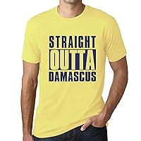 Men's Graphic T-Shirt Straight Outta Damascus Short Sleeve Tee-Shirt Vintage Birthday Gift Novelty Tshirt