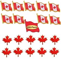 20/50/100Pcs Canada Flag Pins Bulk Enamel Souvenir- Metal Candian Maple LeafLapel Pin Brooch Badge for Men Women Clothes Bags Hats