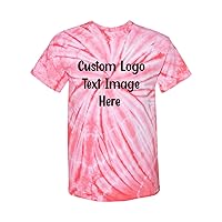 INK STITCH Unisex 200CY Custom Design Printing Logo Texts Cyclone Tie Dyed T-Shirts - Multicolors