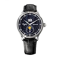 NC Moonphase Luxury Men's Watches 316L Stainless Steel Case Seagull ST2528 Movement Gemstone Stars Dial Automatic Men's Watch Gift
