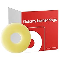 10PCS Ostomy Barrier Rings, Skin Barrier Ring 2 Inch Diameter, Moldable Ostomy Rings,Ostomy Supplies,Medical Grade Hydrocolloid Adhesive Barrier Rings Better Seal for Ostomy Bags