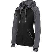 ST Sport-Wick Varsity Fleece Full-Zip Hooded Jacket XXL Black/ Dark Smoke Grey
