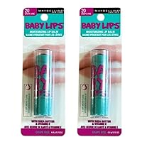 Pack of 2 Maybelline New York Baby Lips Moisturizing Lip Balm, Grape Vine 20