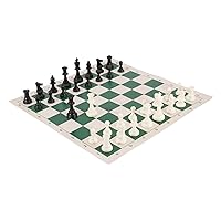 The House of Staunton Tournament Chess Pieces and Chess Board Combo - Triple Weighted - by US Chess Federation