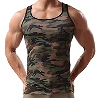 Men's Military Camouflage Vest Sportswear Sleeveless Tank Shirts Casual Sweatshirt Tops