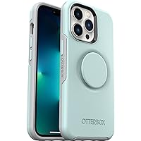 OtterBox iPhone 13 Pro Otter + Pop Symmetry Series Case - TRANQUIL WATERS (Blue), integrated PopSockets PopGrip, slim, pocket-friendly, raised edges protect camera & screen