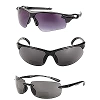The Allstars' 3 Pair of our Most Popular Bifocal Sport Wrap Unisex Sunglasses
