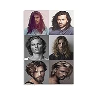 RCIDOS Men's Hair Guide Poster Hair Salon Poster Barber Posters (7) Canvas Painting Posters And Prints Wall Art Pictures for Living Room Bedroom Decor 16x24inch(40x60cm) Unframe-style