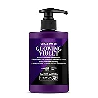 Crazy Toner Gloving Violet Semi Permanent Hair Colour - Extra Conditioning Action - 300 ml. / 10.12 fl.oz.