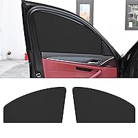 2PCS Car Window Shades with Magnets, Front Seat Side Window Covers for Privacy Car, 100% Strong-Light Blocking Curtains for Window, Universal Automotive Sun Shades for Baby, Camping, Napping