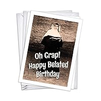 Catholic Nun Belated Birthday Greeting Cards | 1 Pack Single + 1 Envelope (5x7)