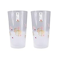 Toyo Sasaki Glass Tumbler Japanese G102-T290 Pair, Sakura Pattern, Made in Japan, 8.5 fl oz (240 ml), Set of 12