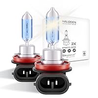 Sinoparcel H11 Halogen Low Beam Headlight or Fog Light Bulb,150% More Brightness Replacement for Standard 55W Bulb,Pack of 2