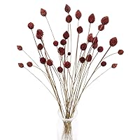 30pcs Dried Flowers Bouquet Bulk Mini Pine Cone Flowers Natural Dried Flowers Handmade Fake Flowers for Spring Home Indoor Kitchen Office DIY Hotel Table Decoration (16.9