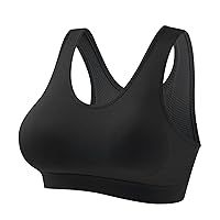 Women's Cozy Wireless Bra,Full-Coverage Pullover Bra,Seamless T-Shirt Bra,Medium Support Workout Exercise Sport Bra