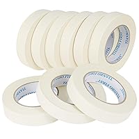 Masking Tape, Masking Tape 0.94 Inch Wide Thin Masking Tape Bulk White Painters Tape Beige Masking Tape for Painting Home Office School Stationery, 0.94 Inch x 60 Yards, 9 Rolls