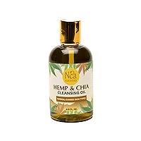 Hemp & Chia Cleansing Oil - Facial Cleansing Oil - Makeup Remover - Daily Facial Cleanser for all Skin Type 4.0 Fl. Oz