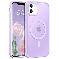 GUAGUA for iPhone 11 Magnetic Case 6.1'', Phone Case for iPhone 11 Compatible with MagSafe Skin Feeling Slim Frosted Translucent Shockproof Phone Case iPhone 11 for Women Girls Gift, Light Purple