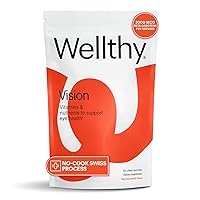 Wellthy Vision Gummy - Vegan Eye Health Vitamins for Adults, Fights Oxidation & Inflammation with Lutein, Beta-Carotene & Zinc (Peach Flavor, 30 Day)