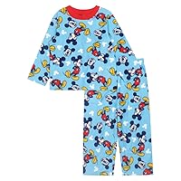 Disney Boys' 2-Piece Loose-fit Pajama Set, Soft & Cute for Kids
