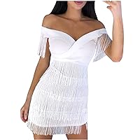 Women's Bohemian Round Neck Trendy Flowy Dress Casual Summer Solid Color Short Sleeve Knee Length Beach Swing