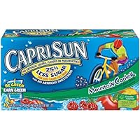 Capri Sun Juice Drink, Mountain Cooler Mixed Fruit, 10-Count, 6-Ounce Pouches (Pack of 4)